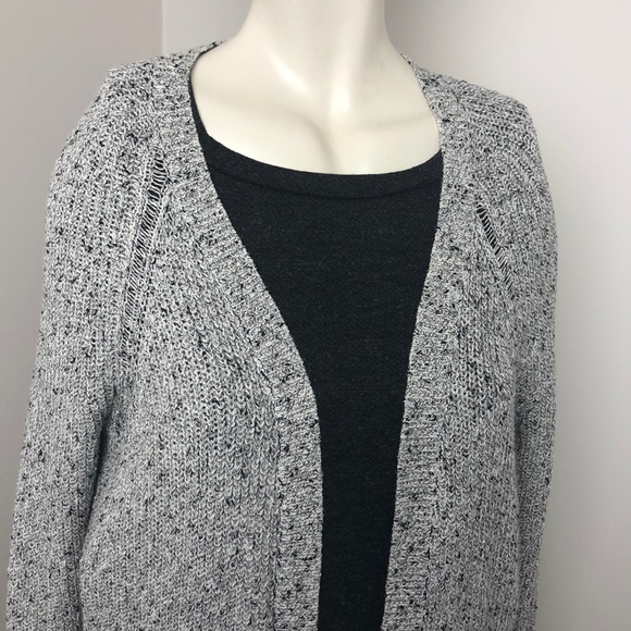American Eagle Outfitters Gray Speckled Knit Open Front Cardigan Size S - Picture 3 of 11